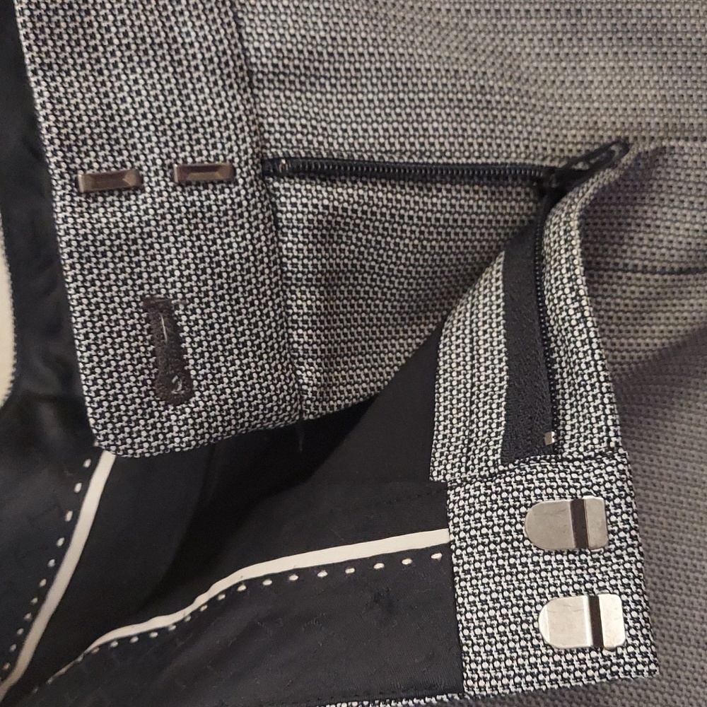 Talbots Black And White Patterned Lined Trousers - image 6